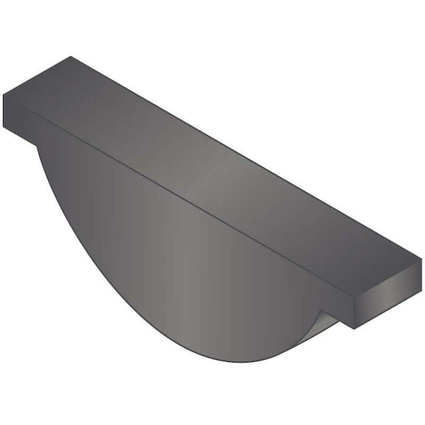 Woodruff Key, 5/8 x 3-1/2 in Key Size, 15/16 in H, Carbon Steel Plain